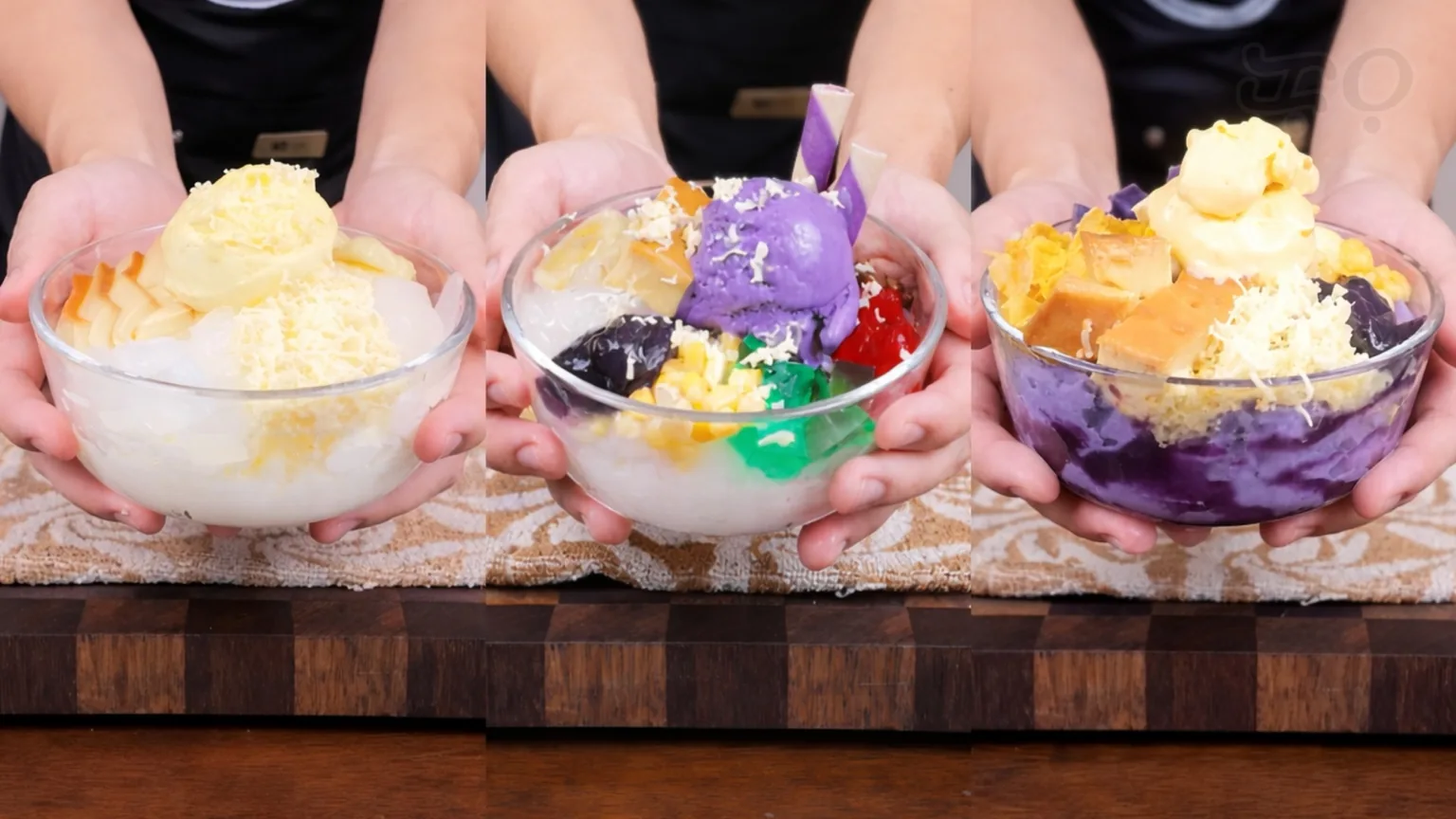 Halo-Halo Three Ways