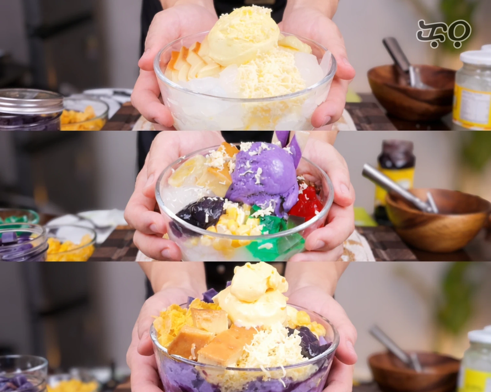 Halo-Halo Three Ways