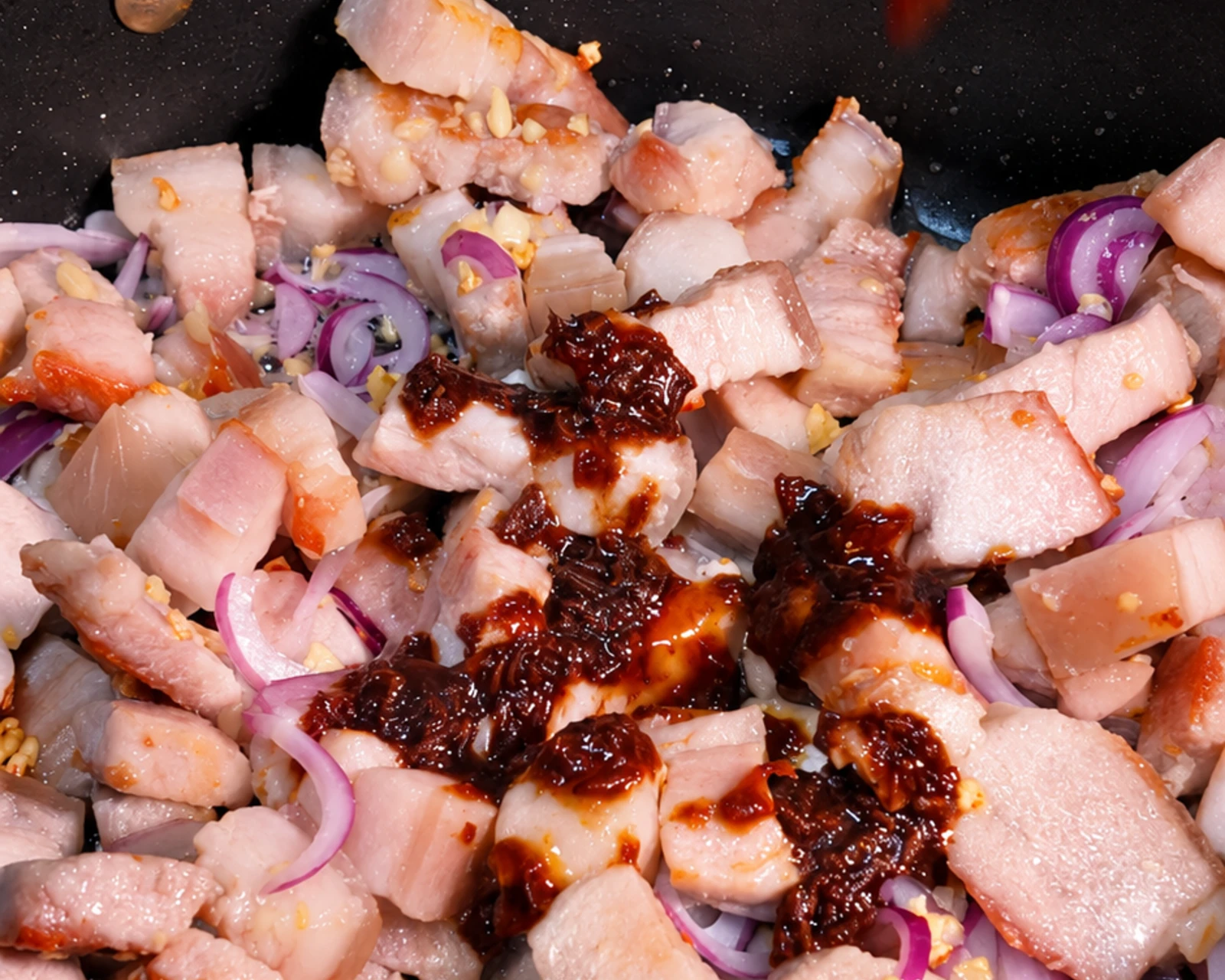 Bicol Express with Sitaw process photo 2