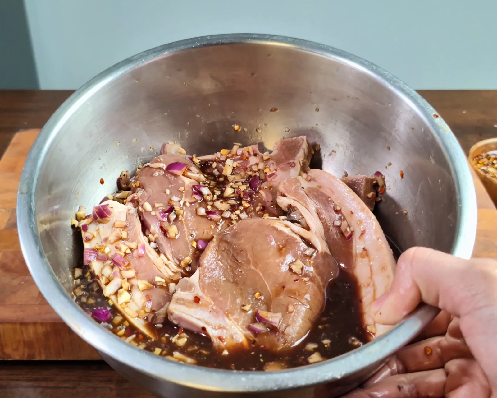 Pinoy Style Grilled Pork Chops process photo 2