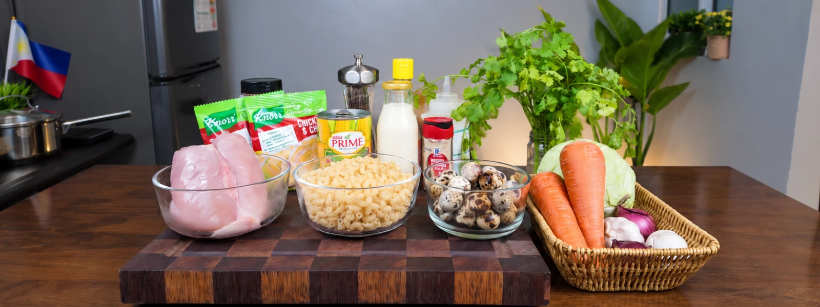 Ingredients for Creamy Chicken Sopas