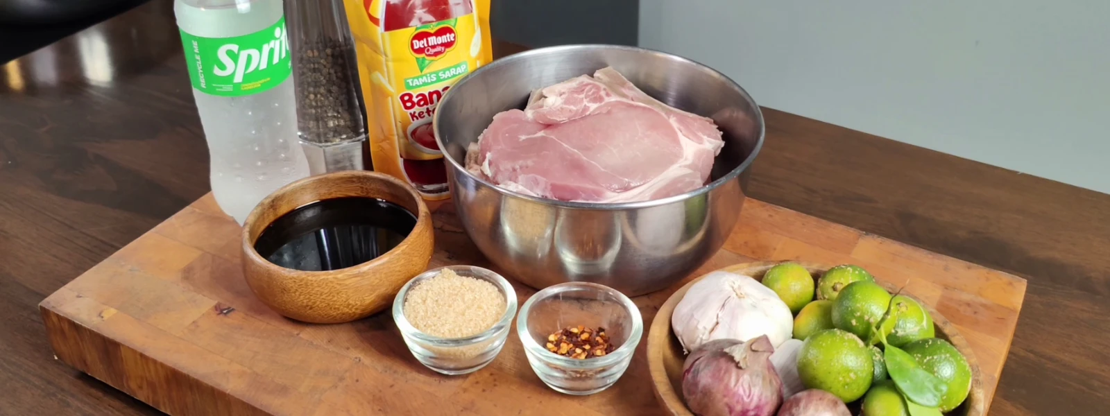 Ingredients for Pinoy Style Grilled Pork Chops
