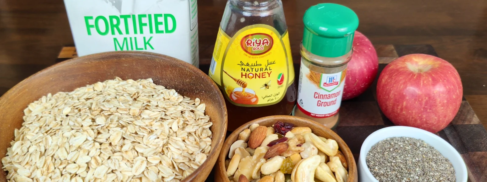 Ingredients for Overnight Oats 3 Ways