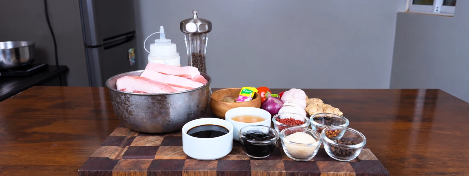 Ingredients for Visayan-Inspired Pork Adobo