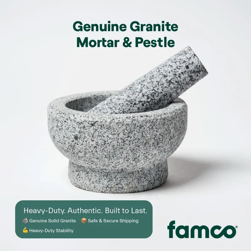 Famco granite mortar and pestle